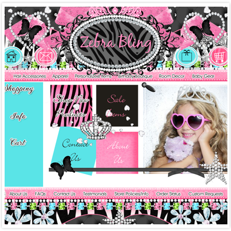 Zebra Bling Exclusive 13-