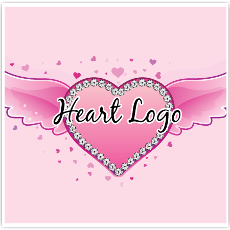Heart & Wings Premade Logo-