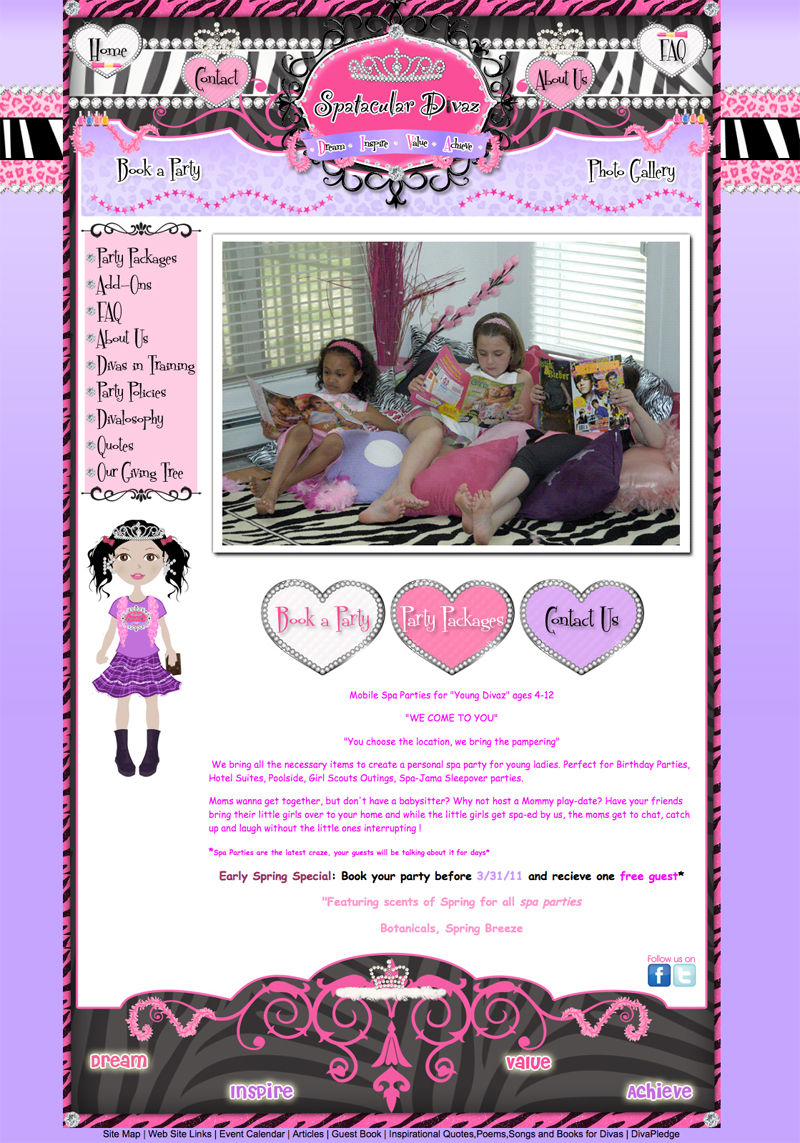 girly web design