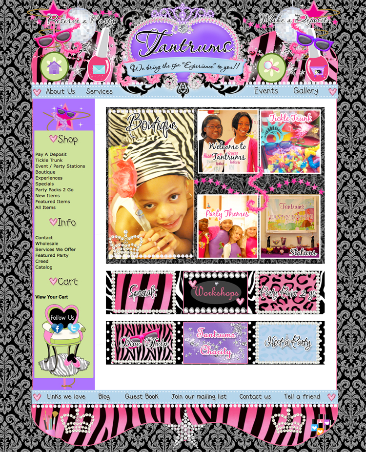 girly web design